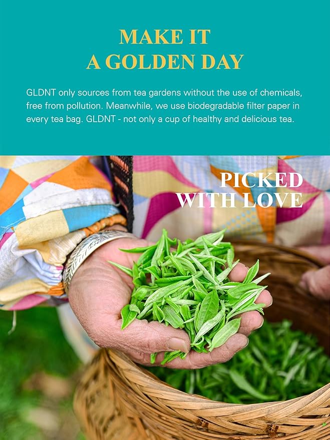 GLDNT Organic White Tea Premium Organic White Tea Loose leaf Mild &amp Smooth Taste Low Caffeine 7 Ounce