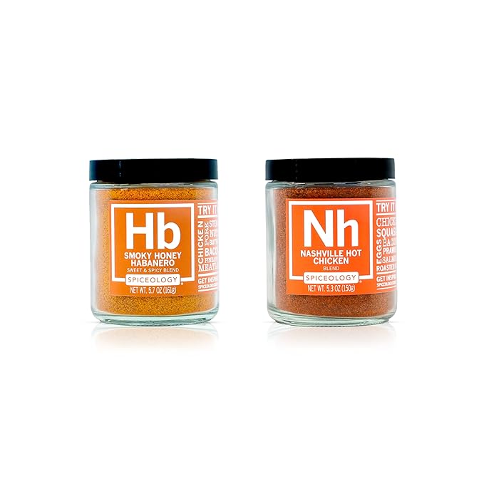 Spiceology – Sweet &amp Spicy Bundle – Nashville Hot Chicken &amp Smoky Honey Habanero Seasonings – Bold &amp Balanced Flavors for Chicken Wings Pork Chops Steak BBQ &amp More – Grill Cook &am