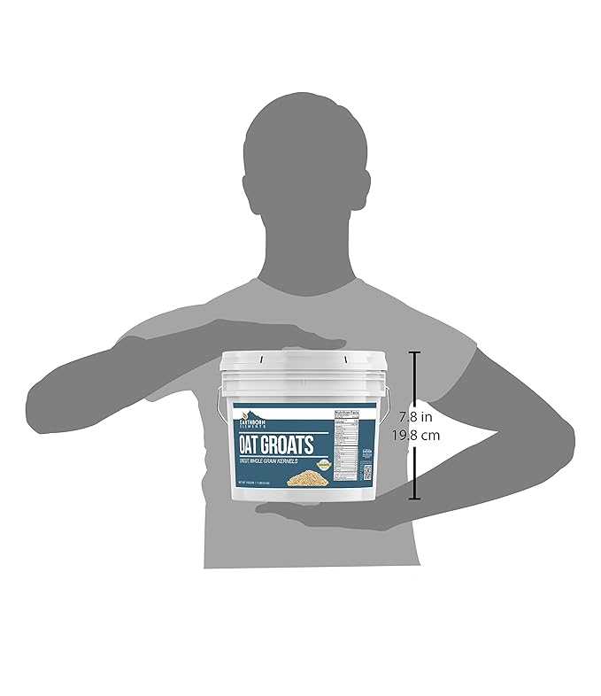 Earthborn Elements Quick Oats and Oat Groats Bundle 1 Gallon Bucket Each Fiber Breakfasts