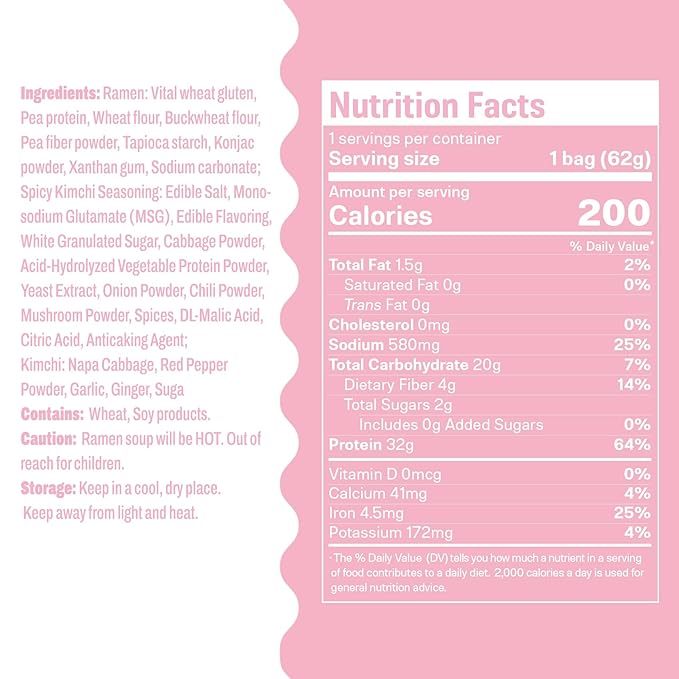 Hethstia Chicken Konjac Pho &amp Spicy Kimchi High Protein Ramen Cup – Vegan Shirataki Soup + 32g Plant Protein – 6 Chicken Pho Cups + 6 Kimchi Ramen Cups