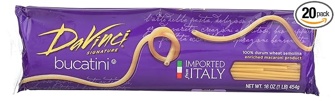DaVinci Bucatini Pasta 16-Ounces (Pack of 20)