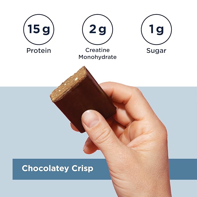Designs for Health Creatine Whey Boost Bars (12 Bars) | 15 g Whey Protein + Creatine Monohydrate for Energy &amp Strength – Sweetened with Allulose – Gluten-Free Vegetarian Non-GMO &lt1 g Sugar