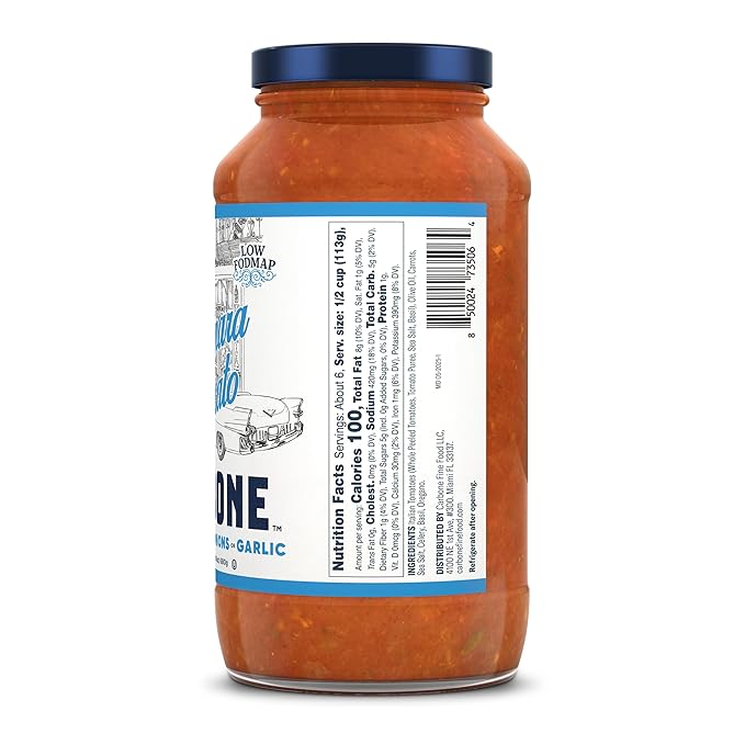 Carbone Marinara Delicato Pasta Sauce | Tomato Sauce Made with Fresh &amp All-Natural Ingredients | Non GMO Vegan Gluten Free Low Carb Pasta Sauce 24 Fl Oz (Pack of 4)
