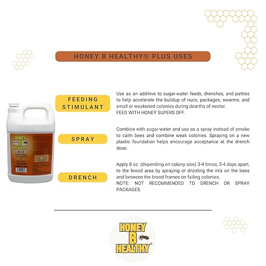 Honey B Healthy® Plus &amp Honey B Healthy® Original 1 Gallon Jug Bundle Immune System Feeding Stimulant with Essential Oils for Bee Health