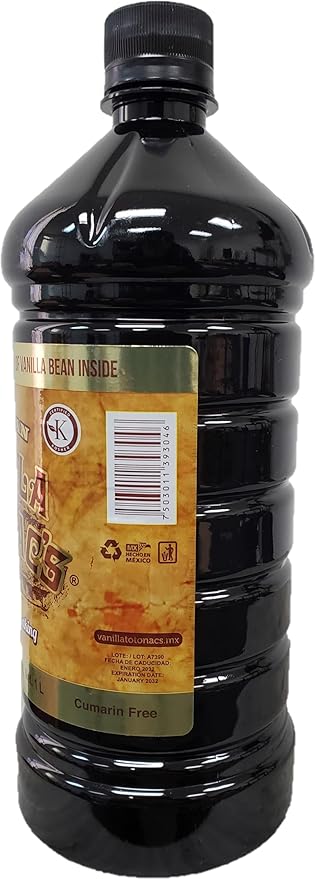 Mexican Vanilla Totonac’s - 33.2 Oz (1 Lt) Bottle - Pure Vanilla Extract Cooking and Baking