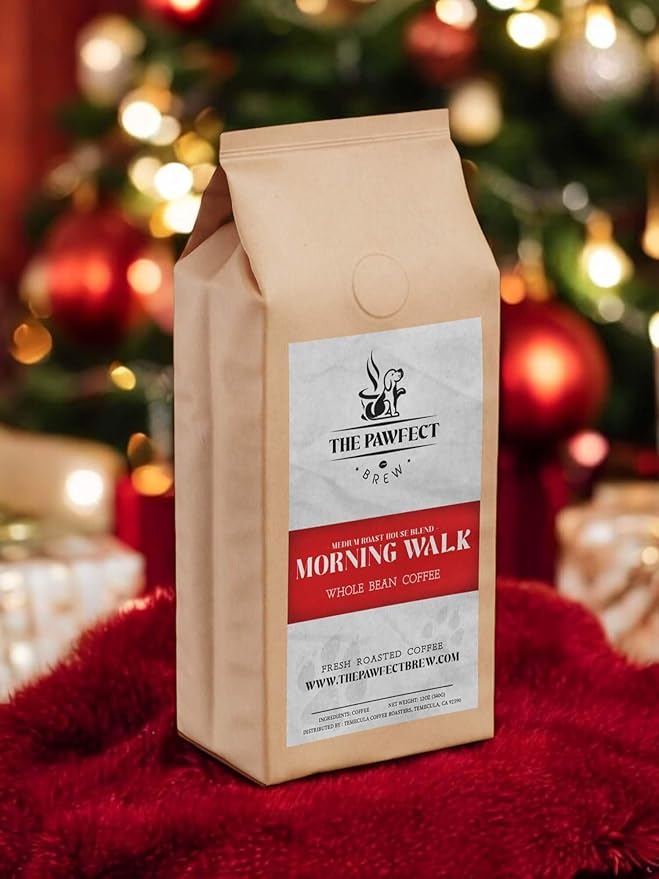Dog Lover’s Coffee – Morning Walk Breakfast Blend by The Pawfect Brew | Medium Roast Ground Coffee 12 oz| Specialty-Grade Central &amp South American | 25% of profits donated to to Animal Rescue