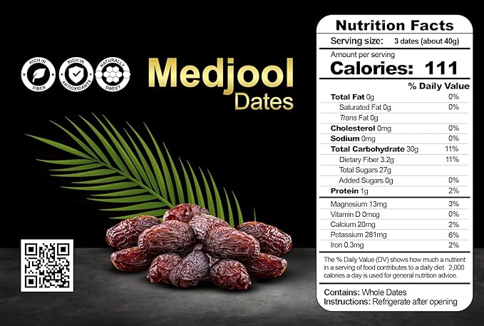 Dolce Frutti Medjool Dates | 5 lb Box | Naturally Sweet with Rich Caramel Taste | Grown in California Using Permaculture Practices | Great for Snacking &amp Blending | Farm Fresh &amp Handpicked