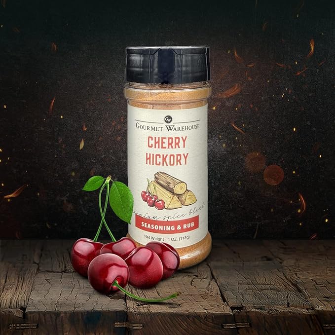 Gourmet Warehouse Cherry Hickory Spice Rub Gluten Free No MSG No HFCS 4 Ounces (Pack of 3)