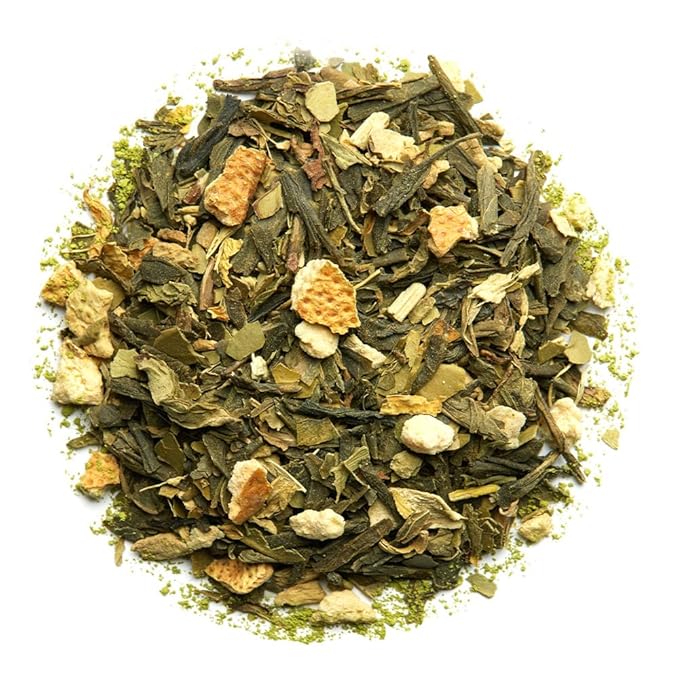 Palais des Thés - Sunrise Wake Up - Green Tea Mate &amp Grapefruit - Premium Loose Leaf Serves 20-25 Cups - 3.5oz Tin