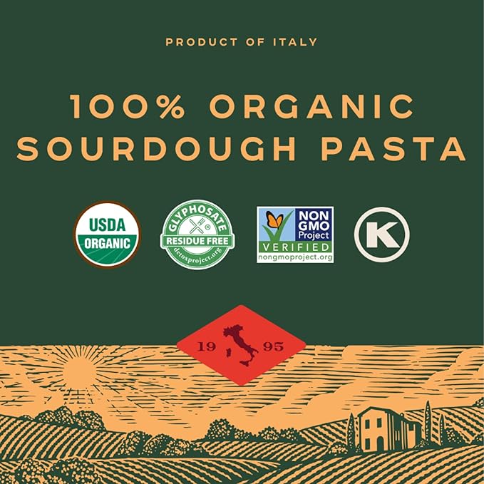 Bionaturae Sourdough Organic Spaghetti Pasta - Spaghetti Noodles Thin Pasta Noodles Thin Spaghetti Pasta Spaghetti Durum Wheat Pasta - 12 Ounce (Pack of 4)