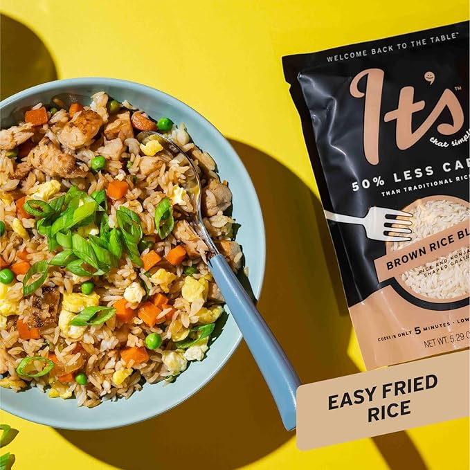 It’s That Simple Brown Rice Blend from It's Skinny 50% Less Carbs Certified Gluten-Free Non-GMO &amp Vegan Cooks in 5 Minutes – 5.29 oz (Pack of 6)