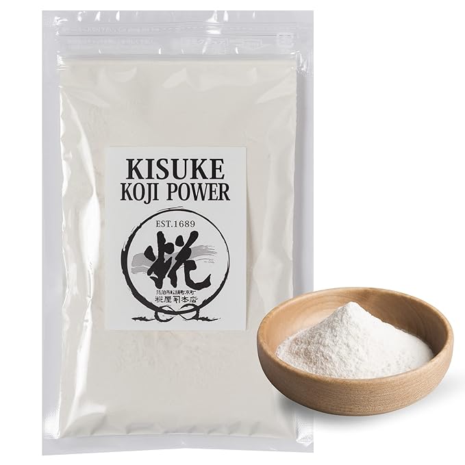 KISUKE KOJI POWER - Koji Powder All-purpose Fermented Umami Seasoning Tenderizer Sweetener Umami-booster Meat-Cure Easy-To-Use for any dish and drinks 70g 2.4oz