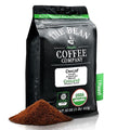 The Bean Organic Coffee Company Water Processed DECAF South America Blend Medium Roast Ground Coffee 16-Ounce Bag Café Molido Tostado Orgánico descafeinado