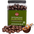 Wellsley Farms Dark Chocolate Covered Almonds – 2lbs 13oz | Whole Roasted Almonds with Real Creamy Dark Chocolate | Kosher Gluten-Free Snack