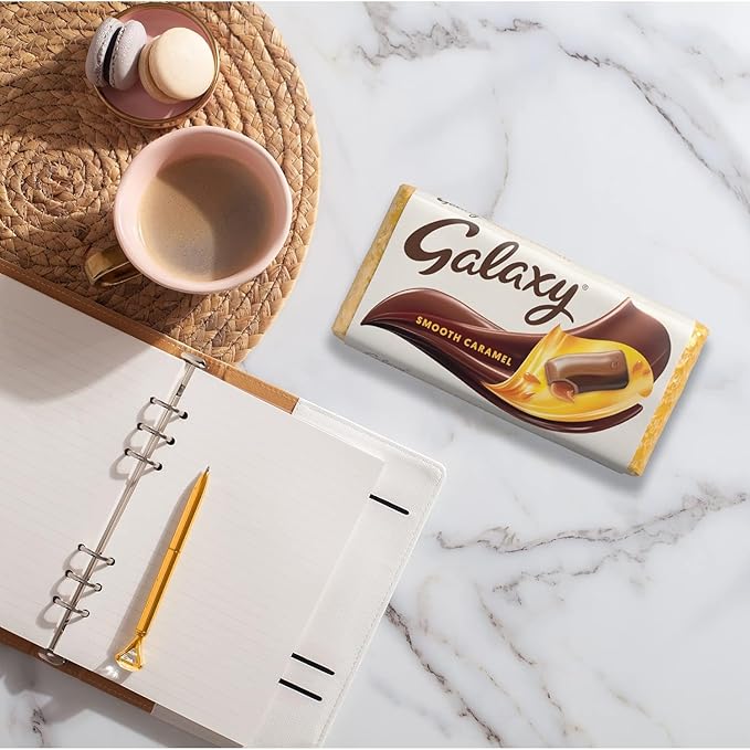 Galaxy Caramel Chocolate Block - 135g - Pack of 4 (135g x 4)