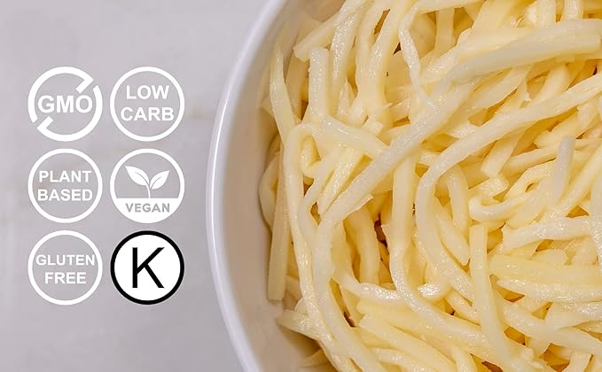 Kitchen &amp Love Hearts of Palm Linguine Low Carb Low Calories Plant Based Non GMO Gluten Free Pasta Alternative Vegan Easy to Prepare Quick Meal 8 Oz (Pack of 3)