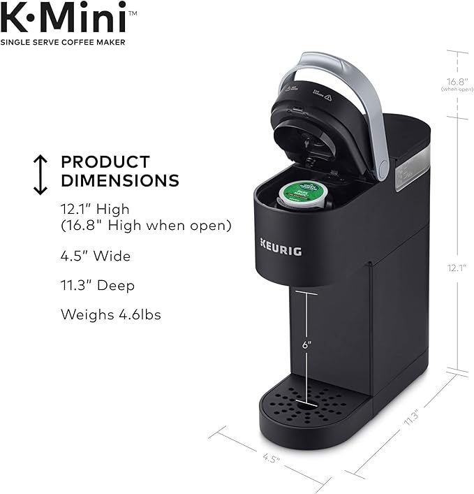 Keurig K-Mini Single Serve Coffee Maker with Maxwell House Original Medium Roast Coffee Pods 32 K-Cup Pods