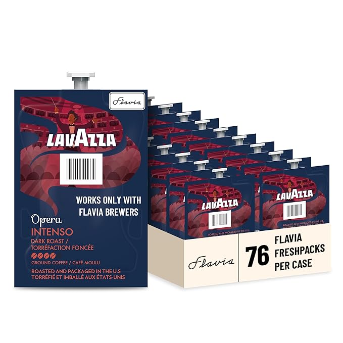 Flavia Lavazza Opera Intenso Coffee Freshpacks Works Only with Flavia Brewers Dark Roast (Case of 76)