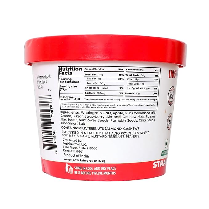 Real Milk &amp Cream Protein Oatmeal (18 count). Sold in 9000+ stores &amp more than 100k cups every month. Made with real milk &amp cream — never whey which is a highly processed industrial bypr