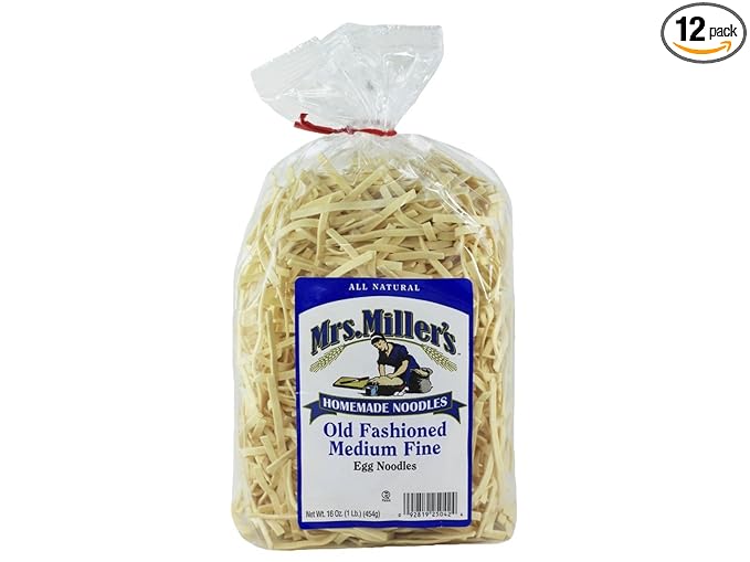 AmishTastes Mrs. Miller's Old-Fashioned Medium Fine Noodles 16 Oz. (Case of 12)