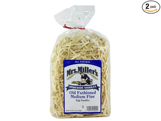 AmishTastes Mrs. Miller's Old-Fashioned Medium Fine Noodles 16 Oz. (Pack of 2)