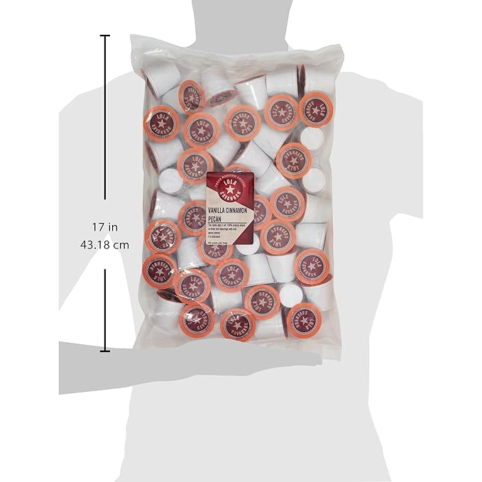 Lola Savannah Vanilla Cinnamon Pecan Caffeinated Coffee Pods Flavored Coffee in Pod Shaped Containers 100 Count