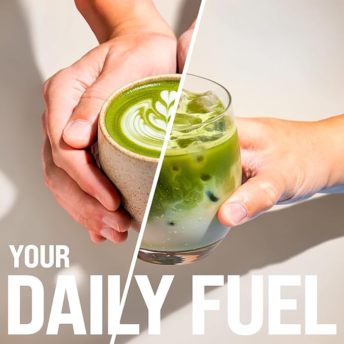 Mushroom Matcha + Lion’s Mane Ashwagandha Collagen - Focus Energy &amp Immune Support - 30 Servings of Adaptogen Superfood Blend for All Day Coffee Alternative
