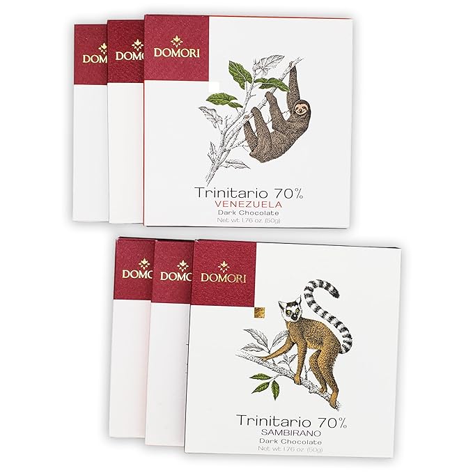 Domori Trinitario Bundle | Vegan Soy Free Gluten Free | 1.8oz Bars 6-Pack