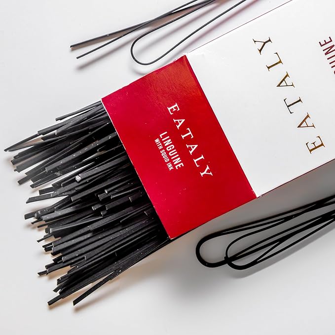 Eataly Flavored Pasta Bundle Pack Linguine1- with Squid Ink 1- with Truffle 1- with Lemon &amp Pepper Pasta Noodles -8.8 oz. Box Each