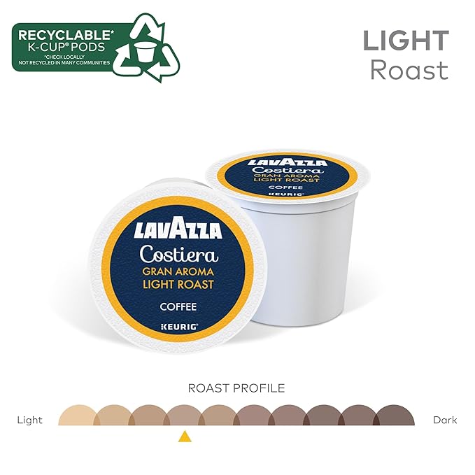 Lavazza K-Cup Coffee Pods Variety Bundle for Keurig Brewers – Light &amp Medium Roast Single-Serve K-Cup Coffee Pods 40 Count Assorted Flavors (10 Dolcevita Classico 10 House Blend Perfetto 10 Co