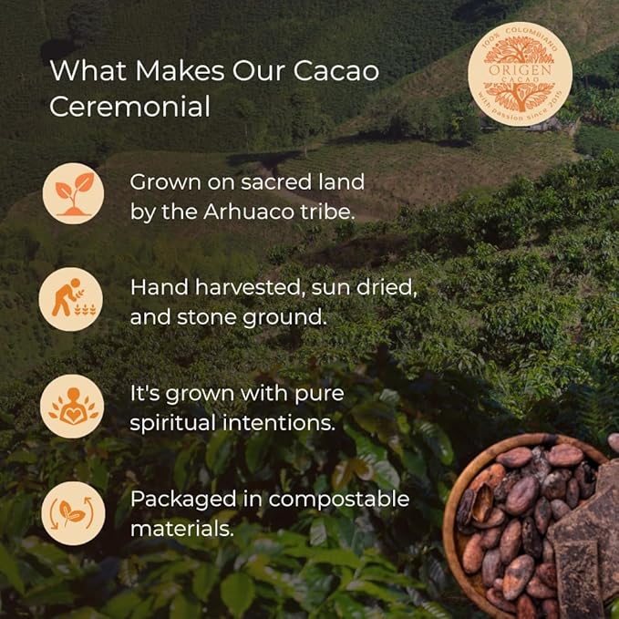 Origen 100% Ceremonial Cacao – Ceremonial Grade Cacao – Unsweetened &amp Anti Oxidant SuperFood – Pure Ancient Indigenous Drink – Vegan Gluten-free – Grated 5 lb Bulk Pack
