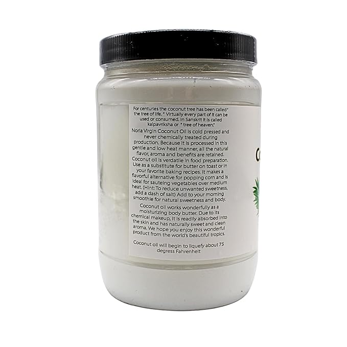 Noria Cold Pressed and Unrefined Virgin Coconut Oil 32 Fl Oz (1)