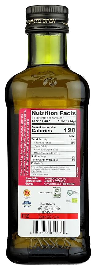 Tassos Extra Virgin Olive Oil 17 Fluid Ounce