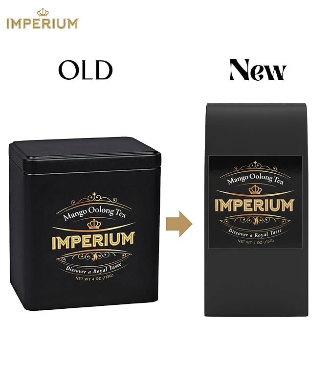 Imperium Mango Oolong Tea Loose Leaf (4oz) Hand-Picked Premium Oolong Brews 100 Cups Natural Beverage for Well-Being Harmonious Floral Undertones Tropical Sweetness and Smooth Fruity Taste