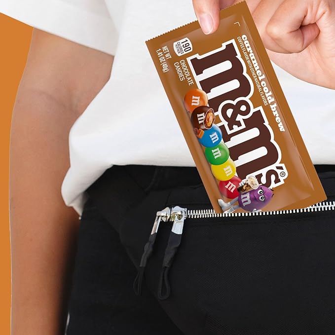 M&ampM'S Caramel Cold Brew Chocolate Candy Bulk Box of 24 Ct 33.82 Oz