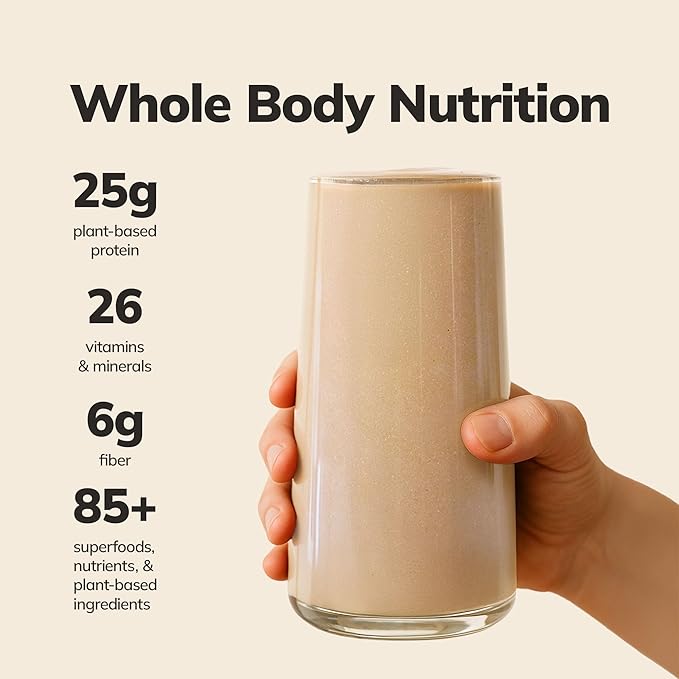 Ka’Chava Whole Body Meal Shake Vanilla 2 lb – Vegan Protein Powder with 85+ Superfoods &amp Greens – Plant-Based Meal Replacement with Probiotics &amp Digestive Enzymes – Gluten &amp Dairy Free (15