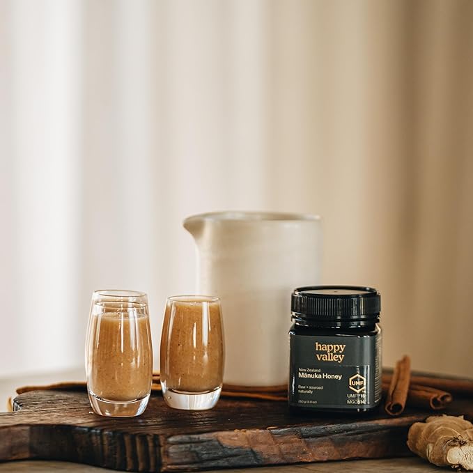 Happy Valley UMF 15+ | MGO 514+ Raw Manuka Honey – Certified UMF Unpasteurized Monofloral 500g / 17.6oz Jar | Traceable from Hive-to-Table Immune Support Skin &amp Daily Wellness – Product of Ne