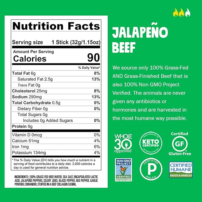 Chomps Variety Trial Pack Grass Fed and Free Range Beef &amp Turkey Sticks 8 Flavor Pack - Keto Paleo Whole30