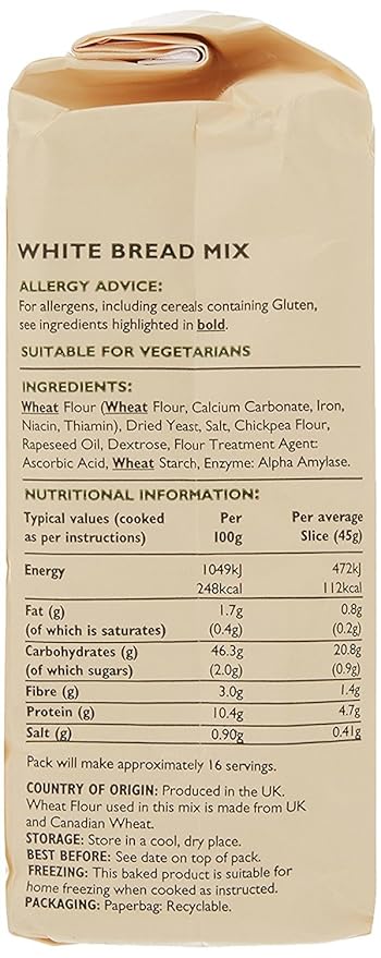 Wrights Bread Mix Premium White 500g