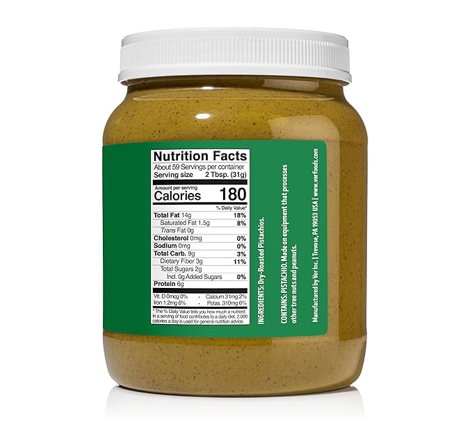 Vör Pistachio Butter (4lb) | Single Ingredient | Rich &amp Nutty Filling for Knafeh Dubai Chocolate Bars
