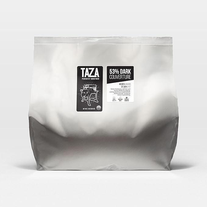 Taza Chocolate Organic Bulk Couverture Chocolate 53% 3 kg bag (1 count) Vegan