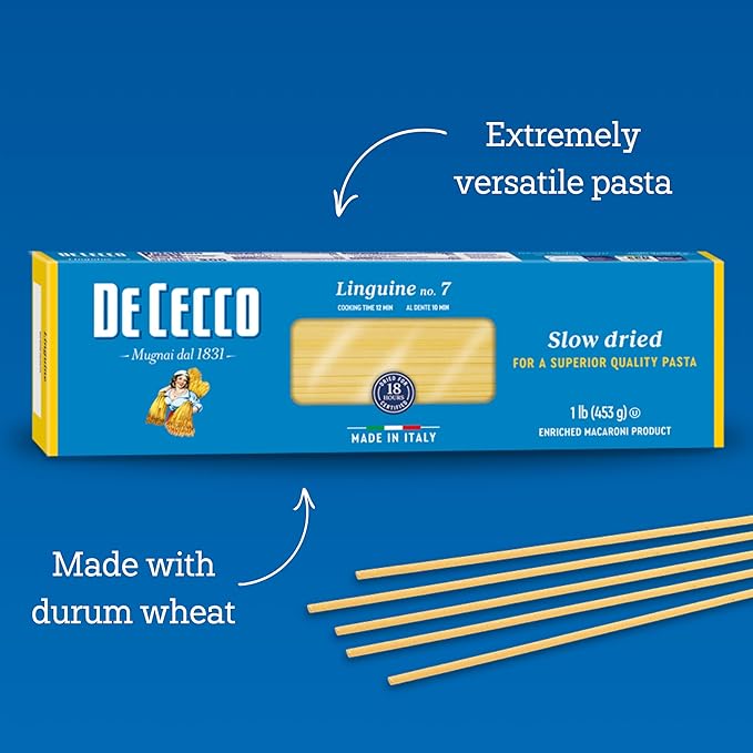 De Cecco Semolina Pasta Linguine No.7 1 Pound (Pack of 20)