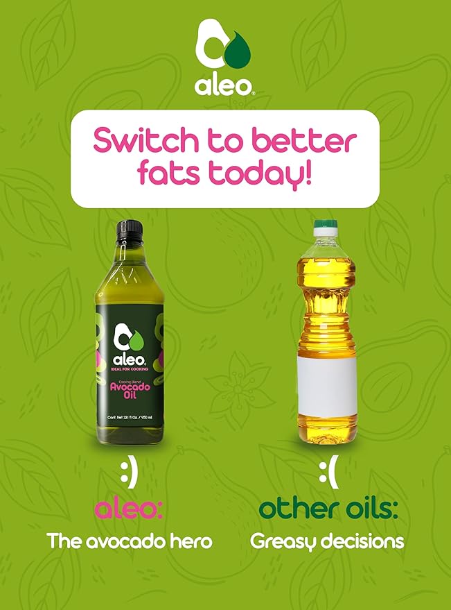 ALEO Cooking blend avocado oil Keto Perfect for frying grilling roasting &amp baking Can help to keep your heart strong avocado oil for cooking vegetable oil 32.1 O/950 ml