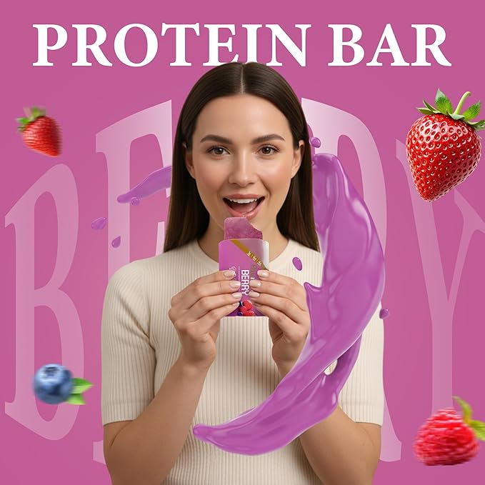 Rawmantic Berry Energy Bar (12 Mini Bars x 60g) – Organic Passion Fruit &amp Mixed BerriesPuffed Quinoa Sorghum Millet &amp Buckwheat - No Artificial Flavors Plant-Based Non-GMO &amp Kosher