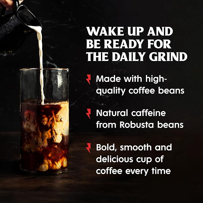 Death Wish Coffee Whole Bean Dark Roast - USA Organic Coffee Beans Bundle/Bulk - Fair Trade Arabica &amp Robusta - 16 Ounce (Pack of 2)
