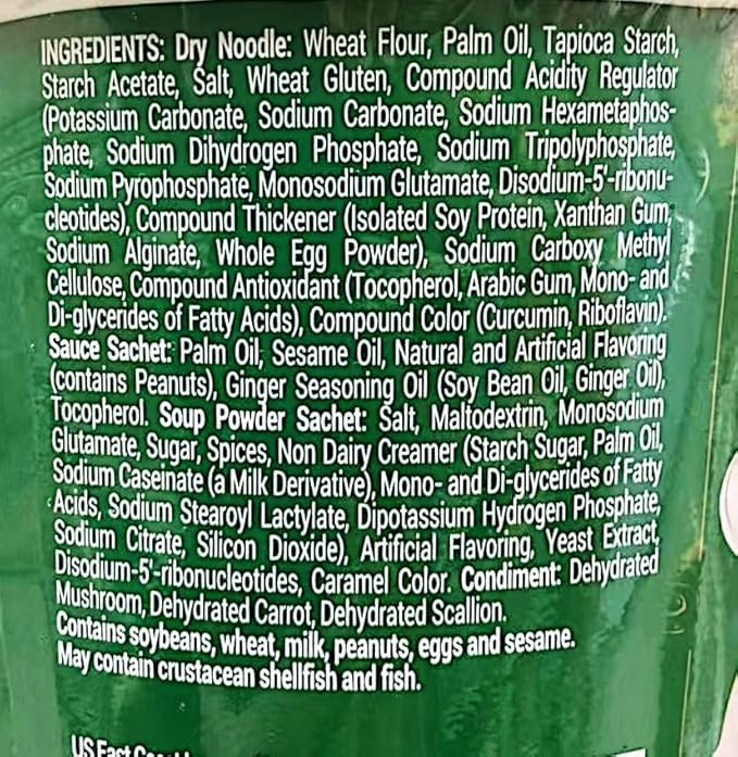 Instant Cup NoodleArtificial Chicken Flavor Soup Noodles with Mushroom 3.66oz Pack of 4