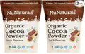 NuNaturals Unsweetened Organic Fair Trade Cocoa Powder Premium Dutch-Process For Drinking and Baking 1 lb (Pack of 2)