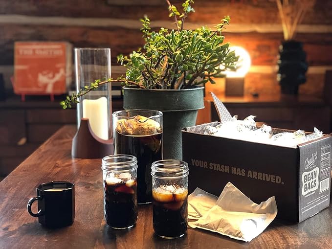 GRADY’S COLD BREW New Orleans Style - DECAF 100% Arabica Ground Coffee &amp Chicory Pouches SIX Bundles of 4 Easy-to-Brew Bean Bags Makes 72 drinks