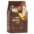 Roti High Protein Oats with Added Probiotics 17 g Protein Rolled Oats Breakfast Cereals Gluten Free Trans Fat Free for Weight Management Dark Chocolate 1 kg