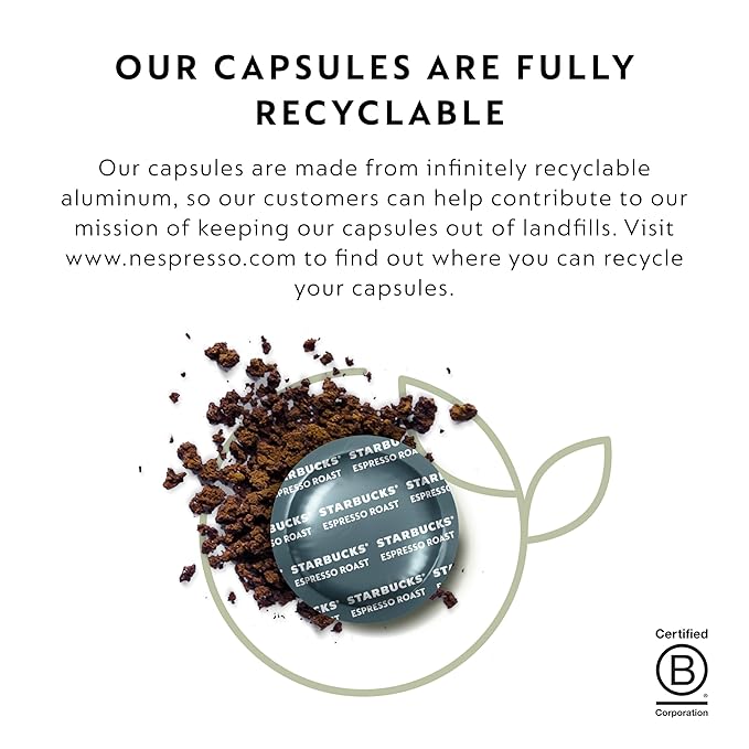 Nespresso Professional Coffee Capsules Starbucks® Espresso Roast Coffee Bundle 150-Count Capsules